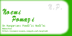 noemi pomazi business card